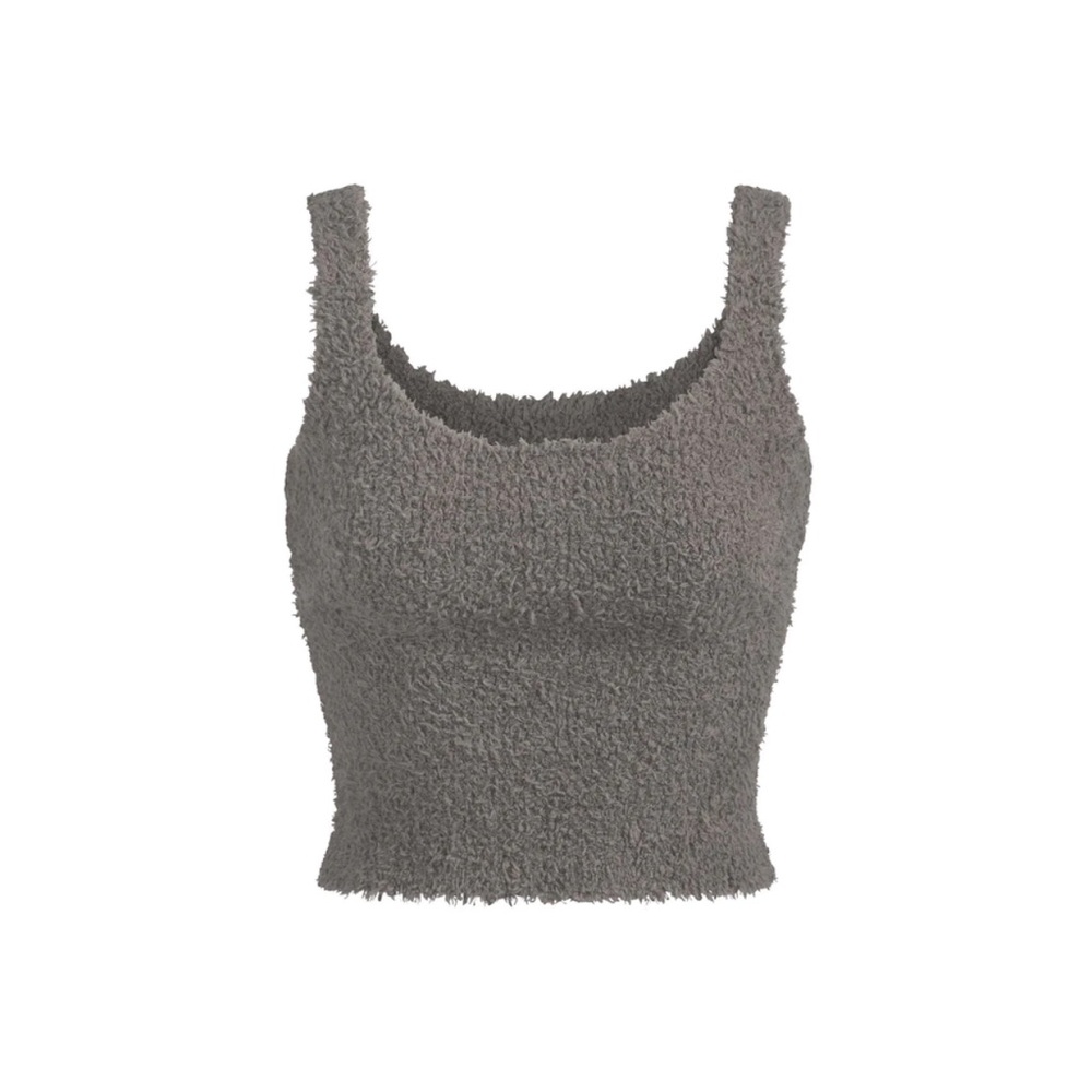 Skims S/M Cozy Knit Boucle Sweater Tank + Pants Set in Smoke Grey - Picture 10 of 10